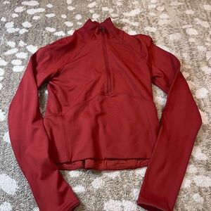 LULULEMON Red Quarter-Zip Pullover